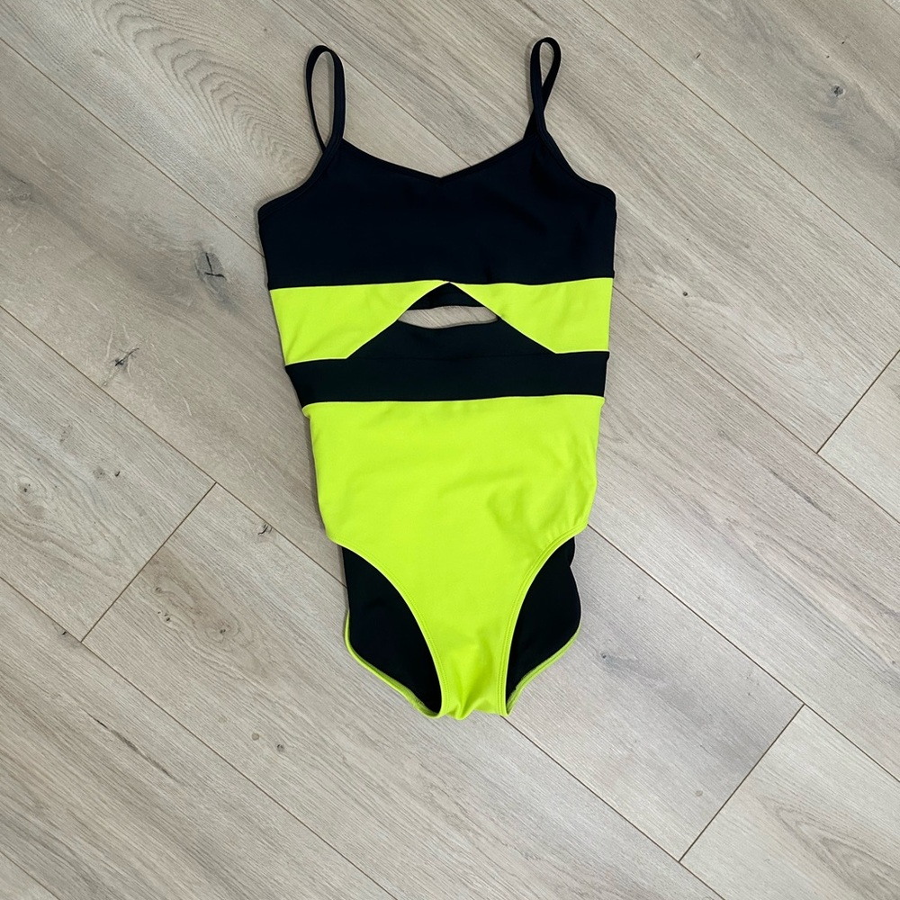 Black & Neon Leotard Adult Small